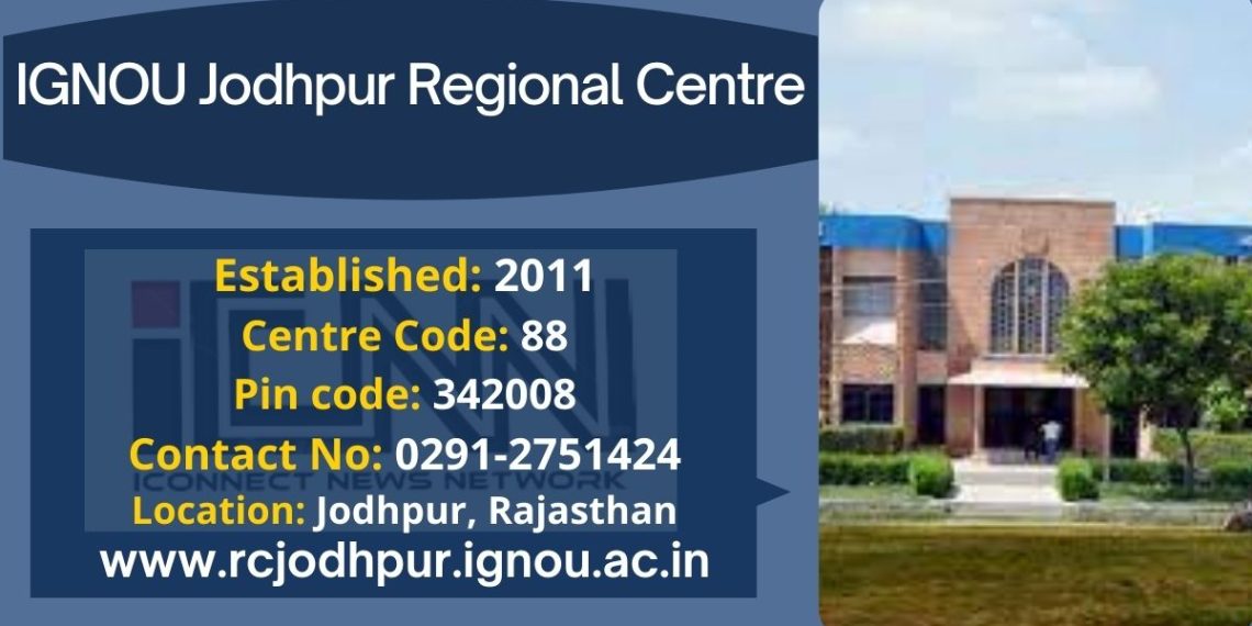 IGNOU Jodhpur Regional Centre Courses Admission