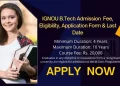 IGNOU B.Tech Admission