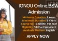 IGNOU Online BSW Admission