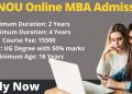 IGNOU Online MBA Admission