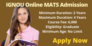 IGNOU Online MATS Admission