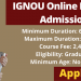 IGNOU Online PGCGPS Admission