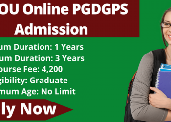 IGNOU Online PGDGPS Admission 2025