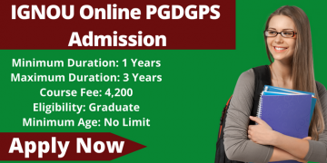 IGNOU Online PGDGPS Admission 2025