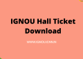 IGNOU Hall Ticket