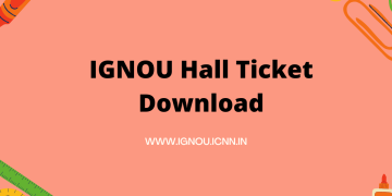 IGNOU Hall Ticket