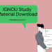 IGNOU Study Material Download