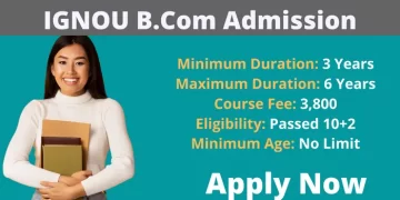 IGNOU BCom Admission 2025