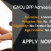 IGNOU BPP Admission