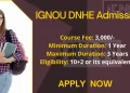 IGNOU DNHE Admission