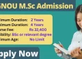 IGNOU M.Sc Admission