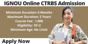 IGNOU Online CTRBS Admission