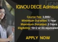 IGNOU DECE Admission 2025