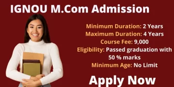 IGNOU M.Com Admission
