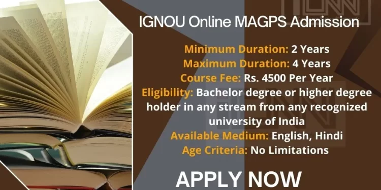IGNOU Online MAGPS Admission