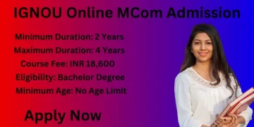 ignou online mcom admission