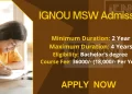 IGNOU MSW Admission