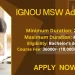 IGNOU MSW Admission