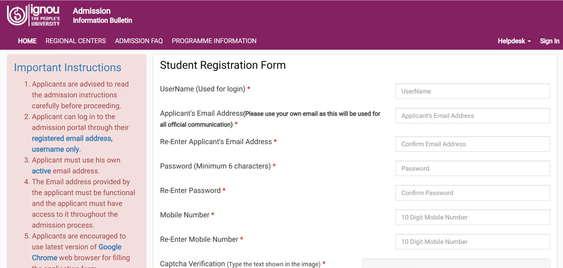 IGNOU Admission 2026